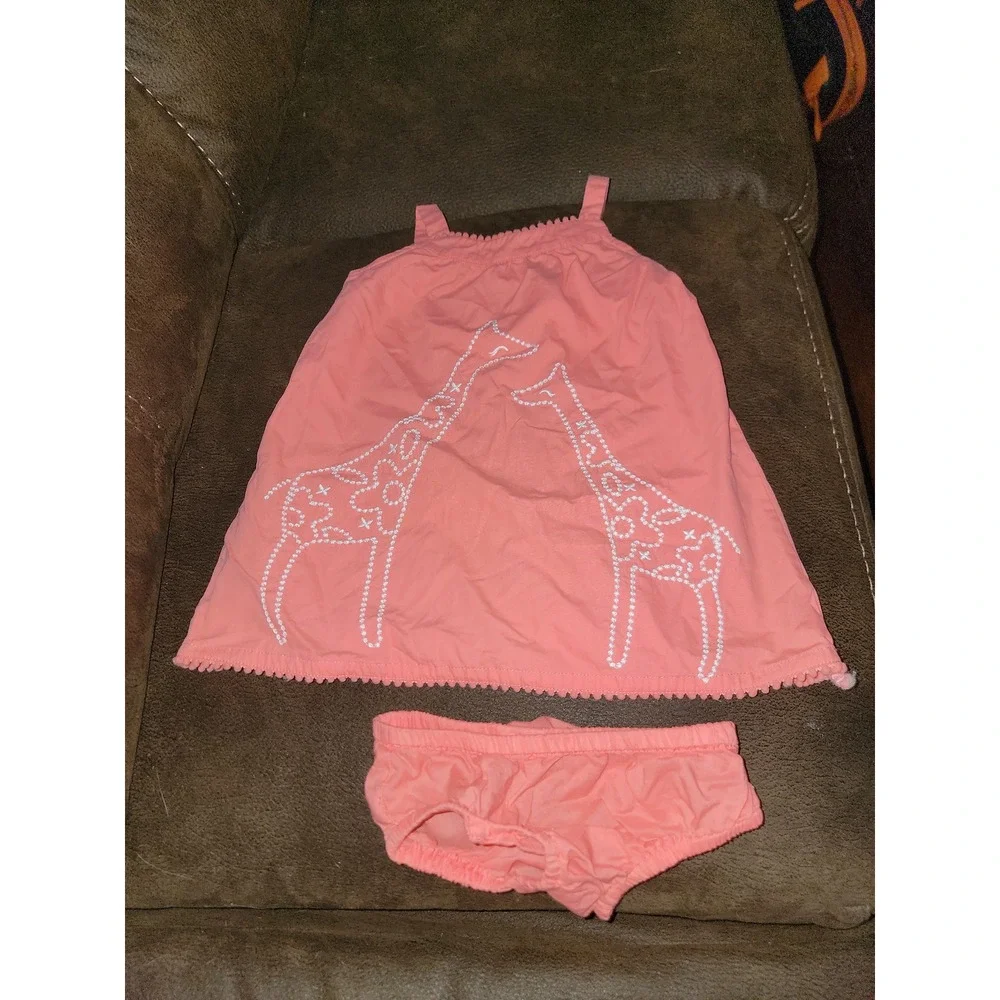 Gymboree sunny safari giraffe‎ dress size 12 18 months